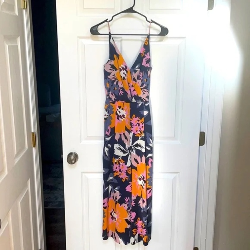 H&M Floral Women's Jumpsuit - Black, Orange, Pink - Picture 3 of 6